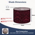 thumbnail image 2 of Lamp Shades Set of 2 Easy Assembly Elegant Red Floral Damask Black Drum Lampshades for Table Lamps Floor Lamps Pendant Light 13"x13"x10" Replacement Lamp Shade, 2 of 8