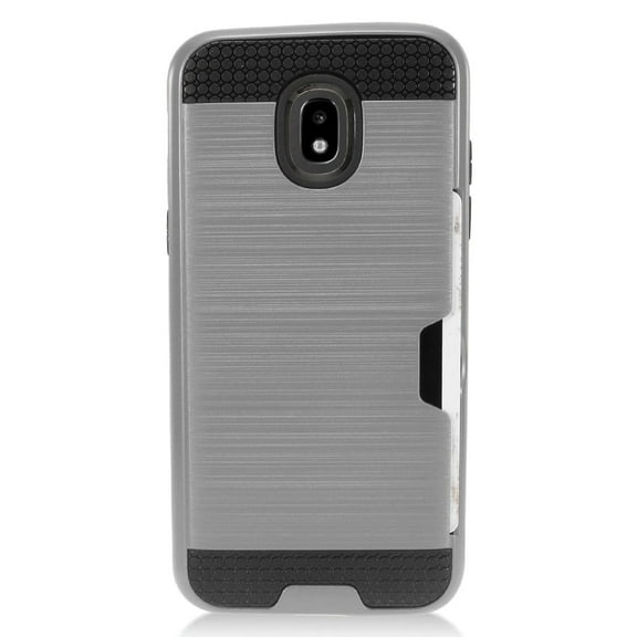 GSA Brushed Hybrid Card Case For Samsung Galaxy J7 (2018), J737 Gray