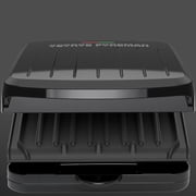 George Foreman 2‑Serving Electric Indoor Grill, Non‑Stick Panini Press, Compact Slim Design, Easy‑Clean Drip Tray, Black