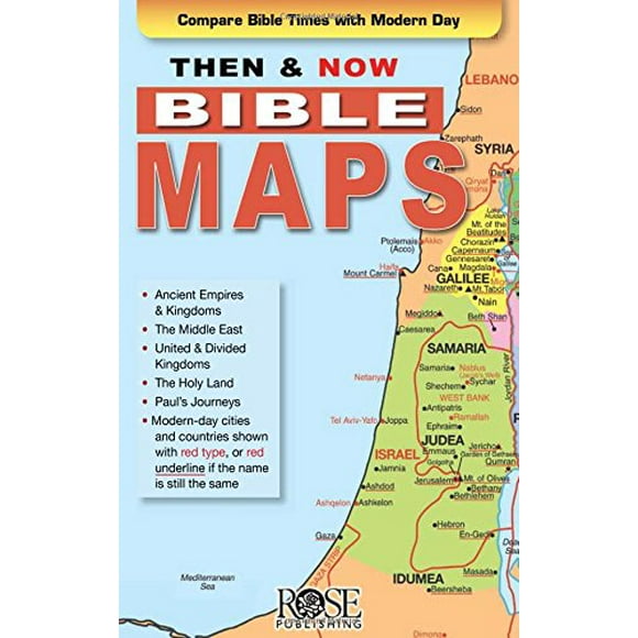 Then and Now Bible Maps - Fold out Pamphlet Folded Map – NEW
