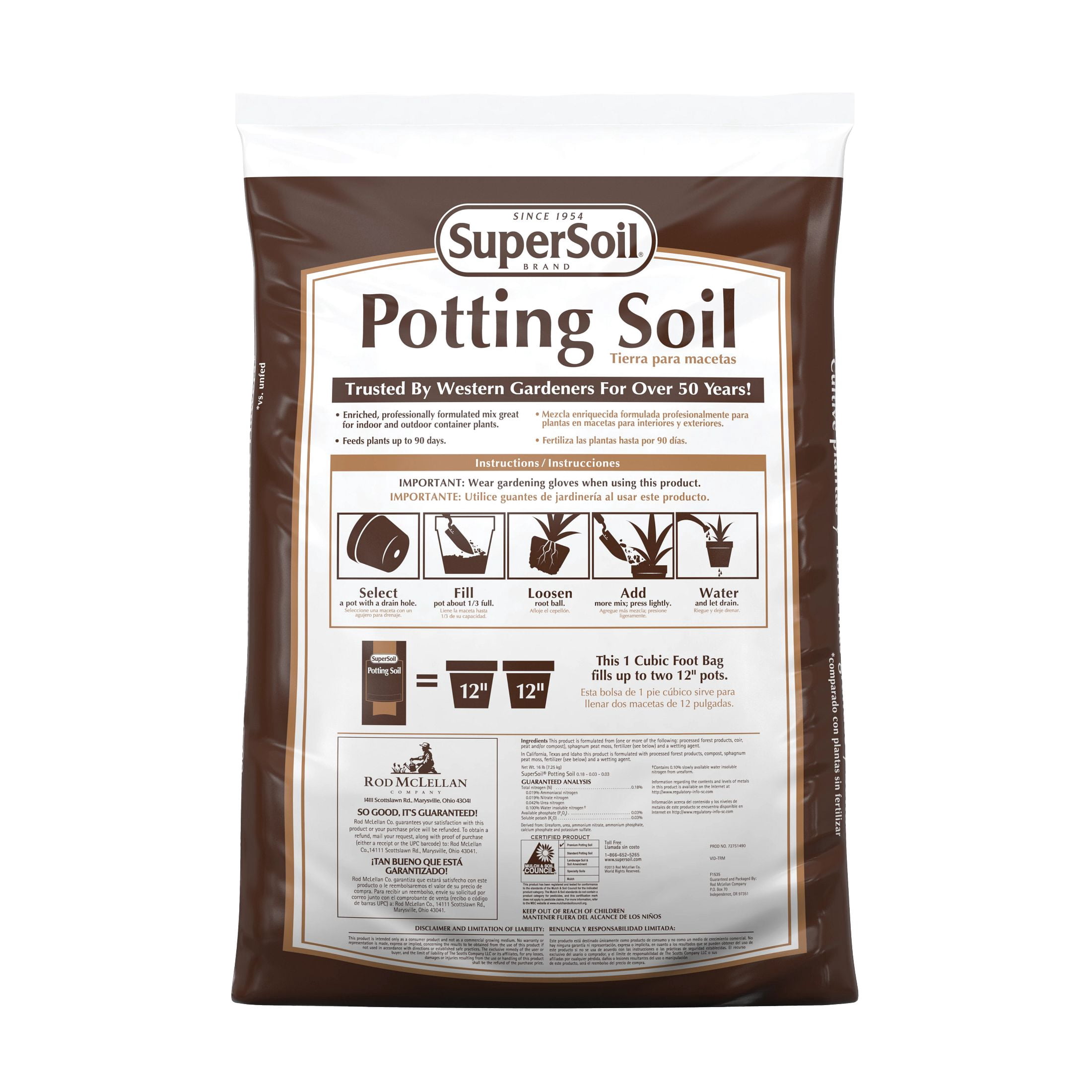 Miracle Gro 1 cu. ft. Supersoil Potting Soil