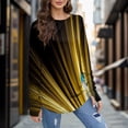 thumbnail image 2 of T Shirts For Women Long Sleeve Top Round Neck Basic Fashion Printed Tshir Thumbhole Tunic Tshirts, 2 of 5