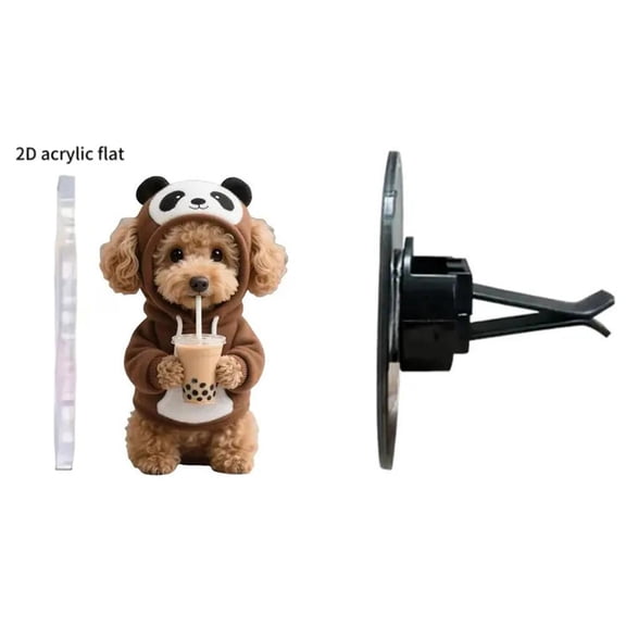 OADUKQ Acrylic Dog Vent Clip Ornament, Decorative Party and Craft Accessory, Parties Gifts Crafts and Celebrations, Design LH0884