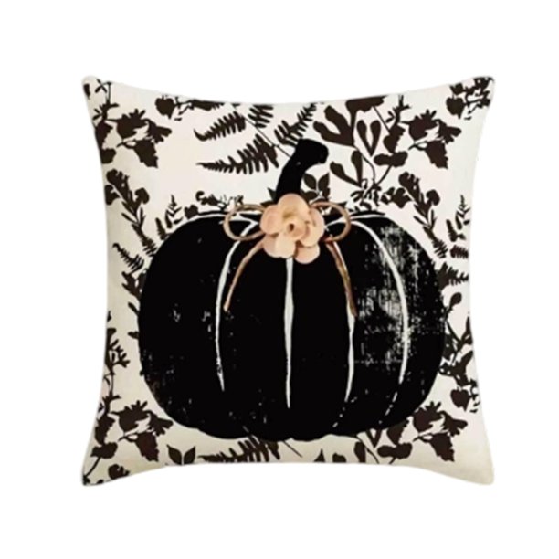 Funda de cojín decorativa de calabaza de otoño, ideal para sofá cama, decoración de interiores y exteriores, de poliéster, para otoño.