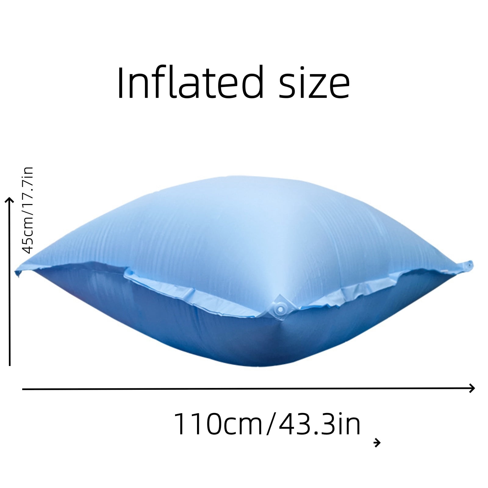 Square Inflatable Winter Pool Cover Pillow for Above Ground Pools, Cold-Resistant Winterizing Air Pillow, Heavy Duty Protective Pillow for Outdoor Swimming Pool Winter Cover