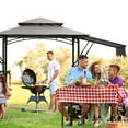 thumbnail image 7 of M optimized Grill Gazebo, 5x8ft Double Layer BBQ Gazebo, Outdoor BBQ Waterproof Patio Canopy Tent Extra Shadow with Double Sided Awning, 7 of 7