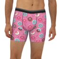 thumbnail image 2 of Men'S Boxer Briefs, Donut Pink Print Soft And Breathable Mens Underwear Boxer Briefs With Widen Waist, 2 of 2