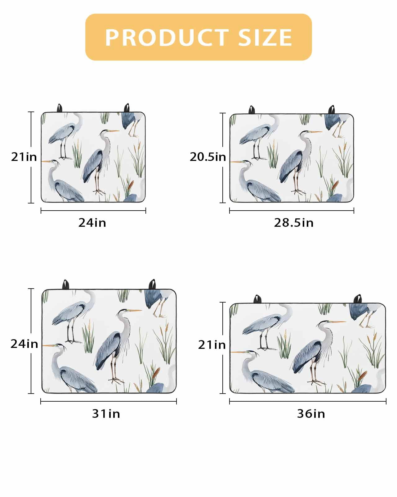 nqOlkjepod Large Induction Cooktop Protector Mat 36"x21", Watercolor Birds Stove Top Covers for Electric Stove, Tropical Animal Green Grass Decorative Stove Burner Cover Mats, Glass Top Stove Cover
