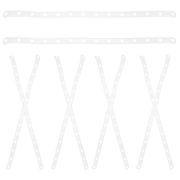 BESTOYARD 10Pcs Versatile White Plastic Hanger Extensions for Efficient Closet Display Organizing