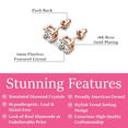 thumbnail image 3 of Cate & Chloe Mia 18k Rose Gold Plated Stud Earrings with 1ct Simulated Diamonds Gift for Women, 3 of 12