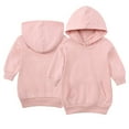 thumbnail image 2 of Esaierr Kids Toddler Girls Hoodies Sweatshirt Spring Fall Hood Mid-Lengt Sweatsuit Baby Long Sleeve Casual Pullover Little Girls Hooded Sweat Top for 1-5Y, 2 of 8