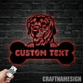thumbnail image 2 of Craftnamesign Custom Golden Retriever Metal Sign LED Light, Dog Lover Name Sign, Retriever Dog Sign, 2 of 5