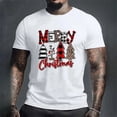 thumbnail image 2 of Camiseta divertida con estampado de letras navideñas para hombre, tendencia Hip Hop, camisetas de manga corta Harajuku, camisetas informales con cuello redondo, ropa de Navidad a la moda, 2 of 4