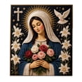 thumbnail image 2 of DIY Virgin Mary Pearl Painting Kit, 7.87 in Sacred Icon Design, Pearl Art Wall Decor for Holiday Decoration, 2 of 6