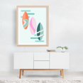thumbnail image 3 of Retro surfboards - pink, orange and teal - Illustration Surfboard Surf Pastel Beach Minimalist Coastal Ocean Unframed Wall Art Print 11 x 14 inches, 3 of 4