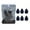Black, variant on 6 Pack/Set Makeup Sponge Dry And Sponge Puff Mini Beauty Make Up Tools for Foundation Powder Concealer and Eye Shadow Under Eyes Highlight Contour