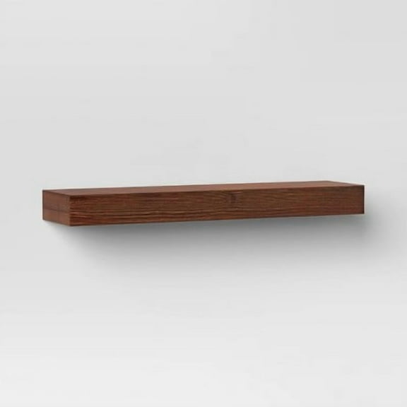 24" Floating Wood Shelf