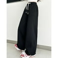thumbnail image 4 of Ruyang Girls Wide Leg Fleece Sweatpants Teens School Sports Joggers Thermal Elastic High Waisted Straight Pants, 4 of 9