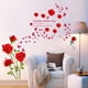thumbnail image 1 of Pegatinas de pared Rosas rojas románticas Flores Decoración de pared autoadhesiva extraíble para sala de estar Dormitorio 2 piezas, 1 of 2
