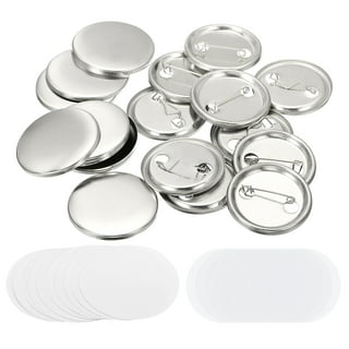 1.25inch Blank Button Making Supplies,25Pcs Badge Parts for Button Maker Machine, Silver