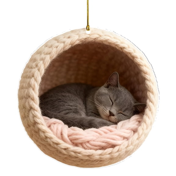 Beautynvta Forest Animal Acorn Ornaments, 3.15'' Cozy Forest Animal in Pinecone Ornaments for Christmas Tree, Personalized Acrylic Hanging Ornament, Gifts for Animals Lovers