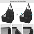 thumbnail image 4 of Portable Car Pet Booster Seat For Extra Stability, Robust And Waterproof Pet Car Seat With Reinforced Car Dog Seat Design, Fastening Straps For Quick And Safe Travel, Suitable For, 4 of 5