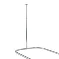thumbnail image 4 of Utopia Alley Rustproof Wall Mounted Aluminum Hoop Shower Rod With Ceiling Support for Clawfoot Tub, 45.7 Inch Size by 22 Inch, Polished Chrome + White Shower Curtain 180x70 inch, 4 of 10