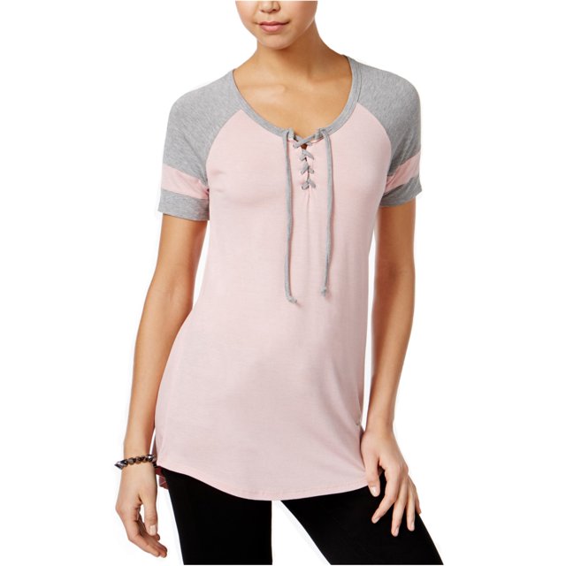 Camiseta básica de hockey con cordones Ultra Flirt para mujer rosa grande