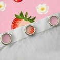 thumbnail image 4 of Feelyou Red Strawberry Kids Black Out Curtains, Cartoon Blossoms Flower Curtains Pack of 2 (42x63 Each), Yummy Fruit Bedroom Curtains, Black Out Curtains Decor, 4 of 6