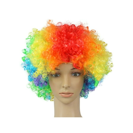 Masquerade Curly Hair Circus Disguise Mardi Gras Clown Cosplay Party Wigs