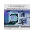 thumbnail image 4 of Phanteks Glacier One 360M25 G2 AIO Liquid CPU Cooler, White, RGB Pump Cap Design, 3x Performance 120mm M25 G2 PWM RGB Fans, for Intel LGA 1700, 1851, 1200, 115x and AMD AM4/AM5 sockets, White, 4 of 6