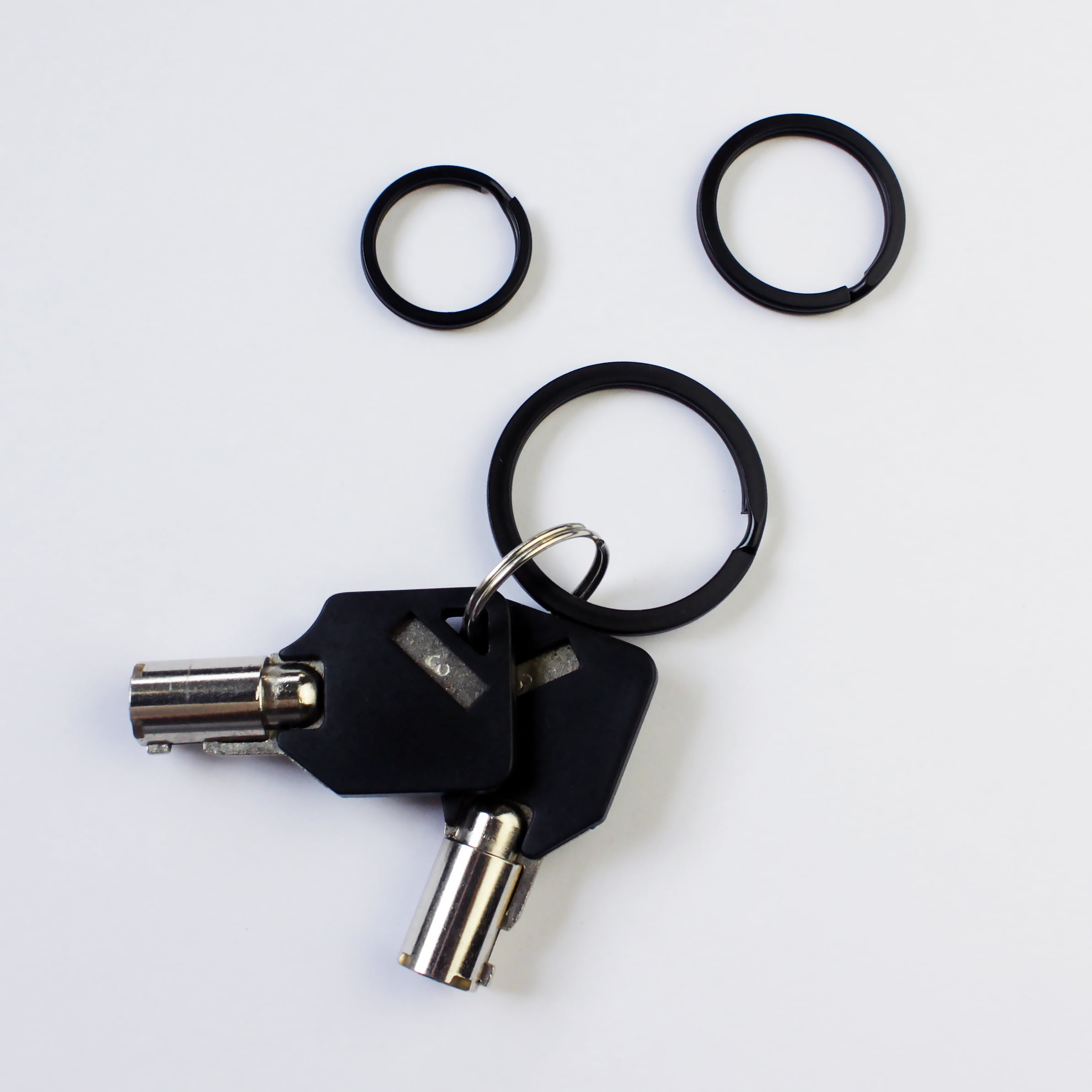 10Pcs Stainless Steel Key Ring For Keys 15-35mm Round Flat Line Key Holder  Split Metal