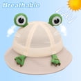 thumbnail image 4 of Sombrero de malla transpirable para niños con circunferencia de la cabeza de 48 a 52 cm, sombrero para el sol, sombrero de verano con dibujos de rana, sombrero de pescador para bebé, 4 of 5