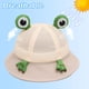 thumbnail image 4 of Sombrero de malla transpirable para niños con circunferencia de la cabeza de 48 a 52 cm, sombrero para el sol, sombrero de verano con dibujos de rana, sombrero de pescador para bebé, 4 of 5