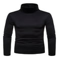 thumbnail image 1 of Men‘s Knitting Shirt Solid Color Long Sleeve Turtleneck Knitwear Pullover Sweaters for Fall Winter, 1 of 4