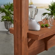Backyard Discovery Ashland 14x10 Cedar Wood Outdoor Pergola Kit, Trellis Roof, Bar Top