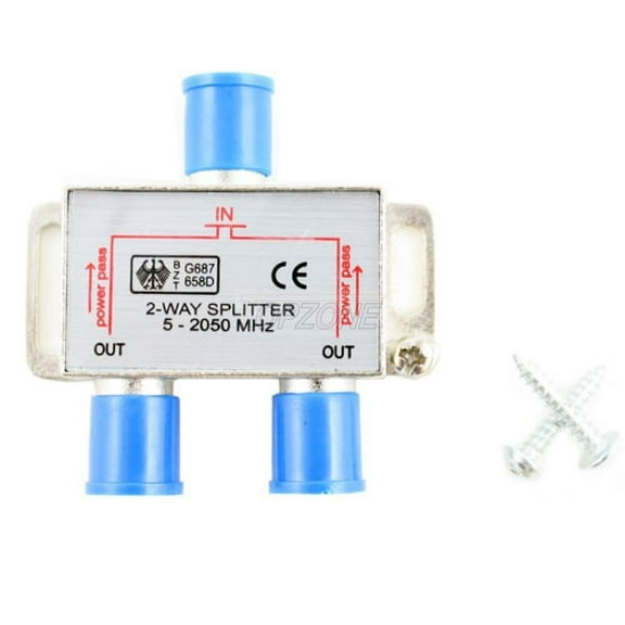 1pc 5 to 2050 Mhz, 100 Db. Digital Two Way Video Splitter for SATV CATV LCD