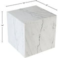 thumbnail image 3 of Meridian Furniture Bolzano White Marble End Table, 3 of 10