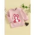 thumbnail image 2 of Bagilaanoe Toddler Baby Girl Casual Sweatshirt Long Sleeve Embroidery  Pullover 6M 12M 18M 24M 3T Kids Spring Loose Tee Tops, 2 of 8