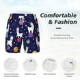 thumbnail image 5 of Gaeub Lama in Space Mens Swim Trunks Stretch Beach Shorts Quick Dry for Men Swim Shorts Swimwear with Pockets- Small, 5 of 9