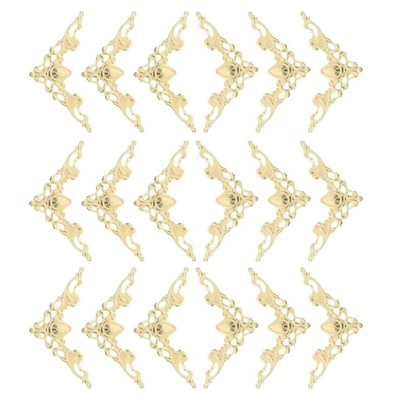 COMPUKAS 100 Pcs Protecteurs d'Angle en Métal Doré Vintage Décoratifs pour Album Photo Scrapbooking
