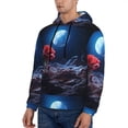 thumbnail image 3 of Cauagu Artistic Moon Rose for Men's Pullover Hooded Sweatshirt Athletic Casual Hoodie Aautumn Hoodie Sweatshirt for Men Pullover Casual Hooded Sweatshirt-4X-Large, 3 of 7