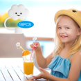 thumbnail image 3 of Straw Tips Lids 16Pcs Silicone Straw Tips Covers Reusable Straw Tips Lids Dust-Proof Straw Topper Lid Cute Cartoon Cloud Silicone Straw Covers Portable for 7MM Diameter Straws, 3 of 8