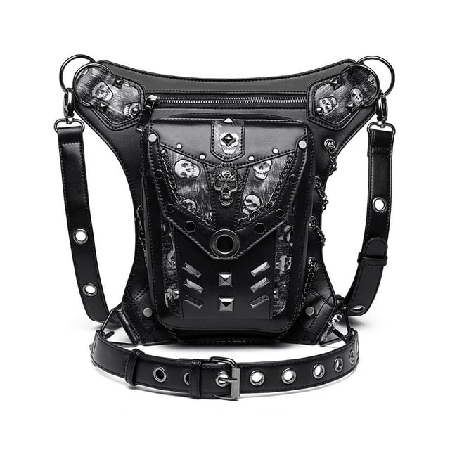 punk Punk Retro gótico hombro riñoneras paquetes victoriano mujeres hombres pierna muslo bolsa Salvador Riñonera Steampunk