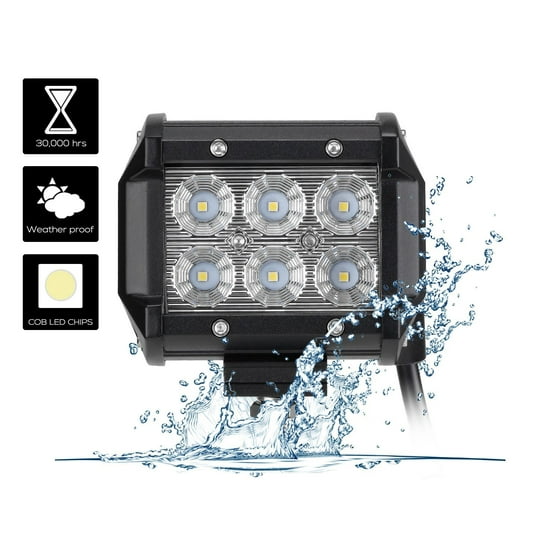 Torchstar Led Light Bar 2 Pcs 18w 1800lm Cree Off Road Work Torchstar Led Light Bar 2 Pcs 18w 1800lm Cree Off Road Work Spot Fog For Rv Atv Suv Boat Jeep Lamp Tractor Marine Lighting