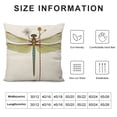 thumbnail image 5 of Jiayy  Dragonfly Pillow Cover,Decorative Throw Pillow Green Darner Dragonfly Isolated with Clipping Path Pillow Cases Square Cushion Covers for Home Sofa Couch, 5 of 5