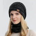 thumbnail image 7 of JIKNTTR Womens Winter Beanie Hat Scarf Set Knit Slouchy Beanie Cap Neck Warmer Set For Women Fashion, 7 of 7