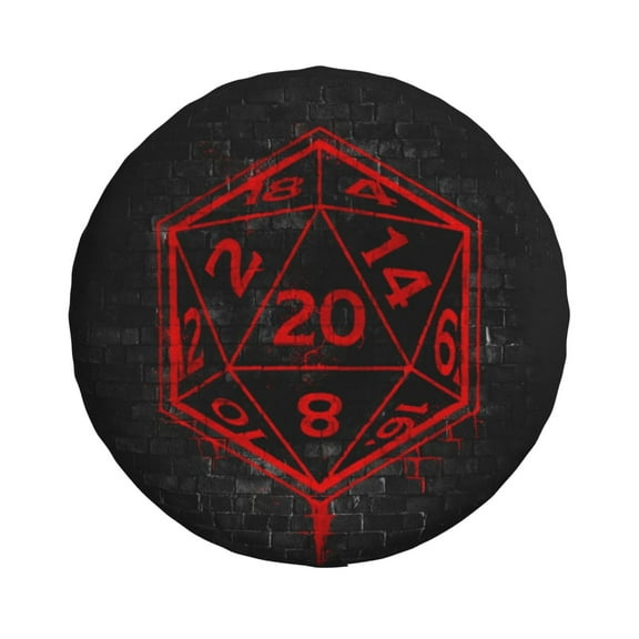 DND Dungeons And Dragons Spare Tire Cover Animal Cute Cartoon Weatherproof Universal Wheel Protectors Camper Tire Covers for Trailer Rv Travel