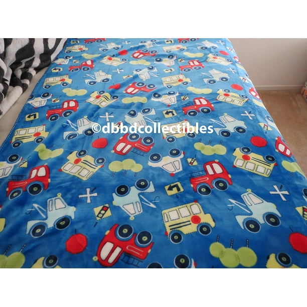 2 Ply Baby Blankets For Toddler Boys 40 X54 High Quality Plush Toddler Boy Blankets Trucks Microfiber Polyester By Smiling Homes Walmart Com Walmart Com