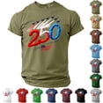 thumbnail image 4 of Men's 250th Anniversary USA T Shirt 1776-2026 Airshow Jets Freedom Celebration Tee, 4 of 4